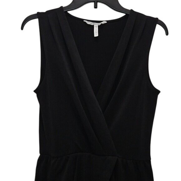 BCBGeneration Faux Wrap Skirt Shorts Romper Skort Size XS Black Party Casual - Picture 3 of 10